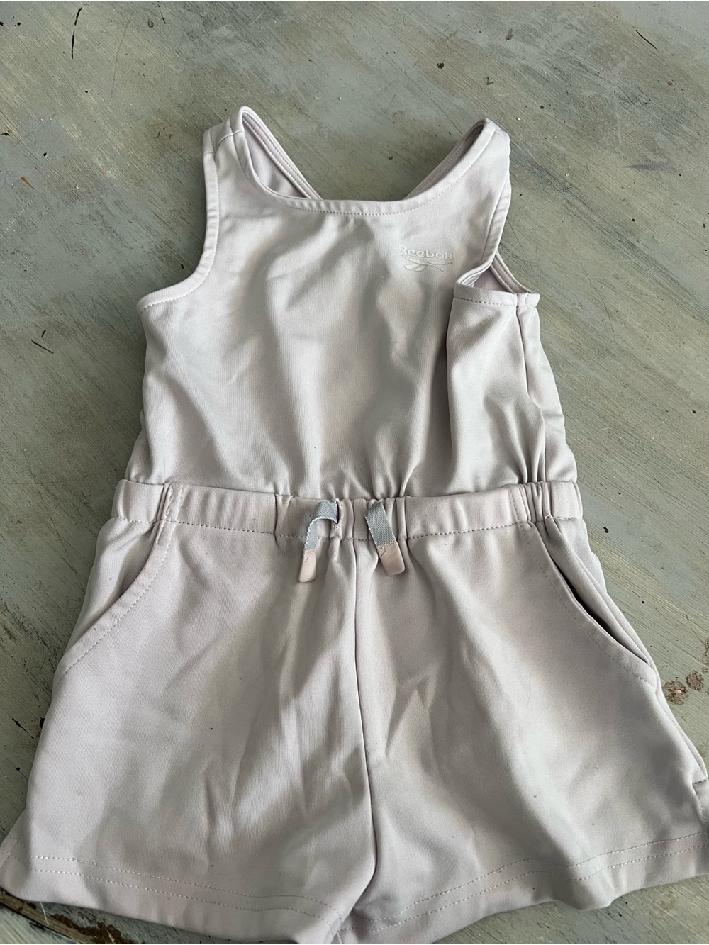 Reebok Girls' Pale Pink Sleeveless Romper